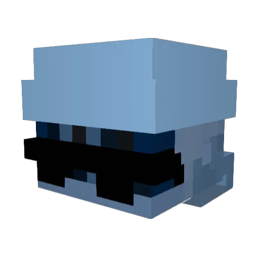 YoPrizm Minecraft avatar head, 3D render