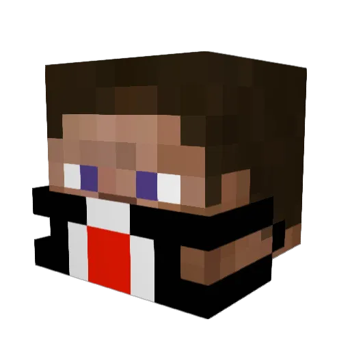YoShibo Minecraft avatar head, 3D render