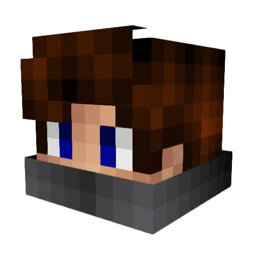 YoSunix Minecraft avatar head, 3D render