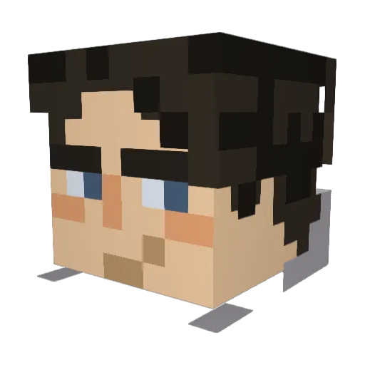 YoWn4 Minecraft avatar head, 3D render