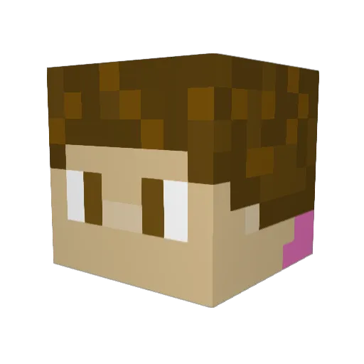 YoYeBlaff Minecraft avatar head, 3D render