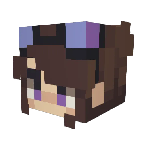 YoYourMomGames Minecraft avatar head, 3D render