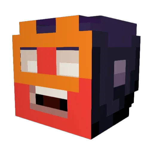 Yo_Beast Minecraft avatar head, 3D render