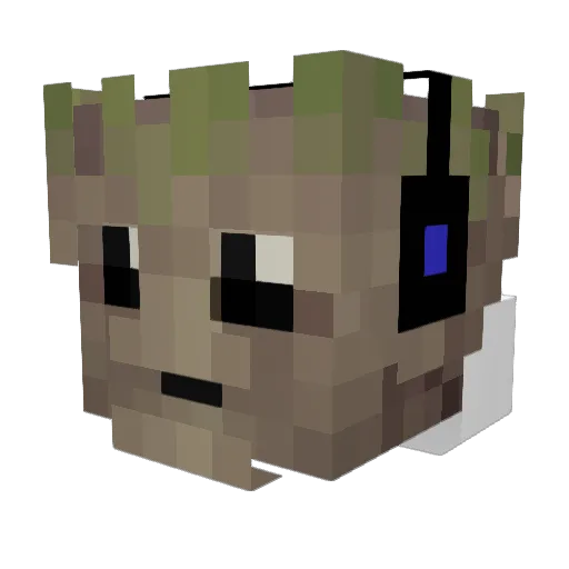 Yo_Soy_Gr00t Minecraft avatar head, 3D render