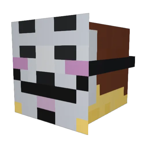 Yo_up Minecraft avatar head, 3D render