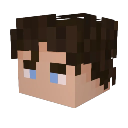 Yoa Minecraft avatar head, 3D render