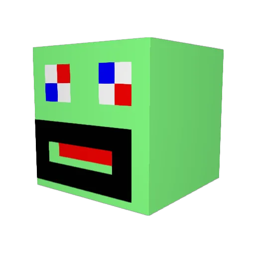 Yoake23 Minecraft avatar head, 3D render
