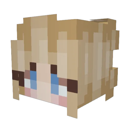 YoavEZ Minecraft avatar head, 3D render