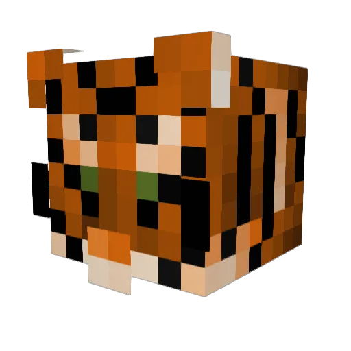YobaStarWars Minecraft avatar head, 3D render