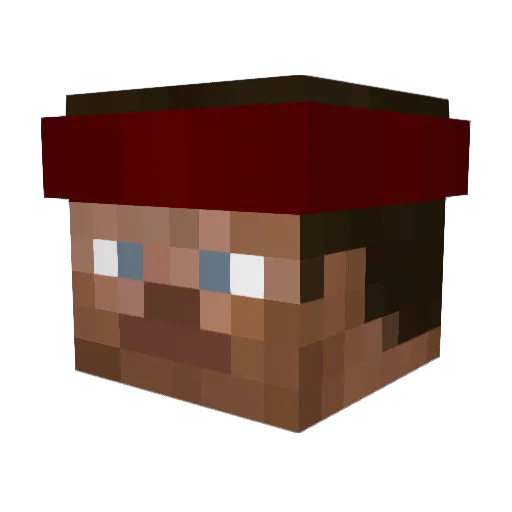 Yobble19 Minecraft avatar head, 3D render