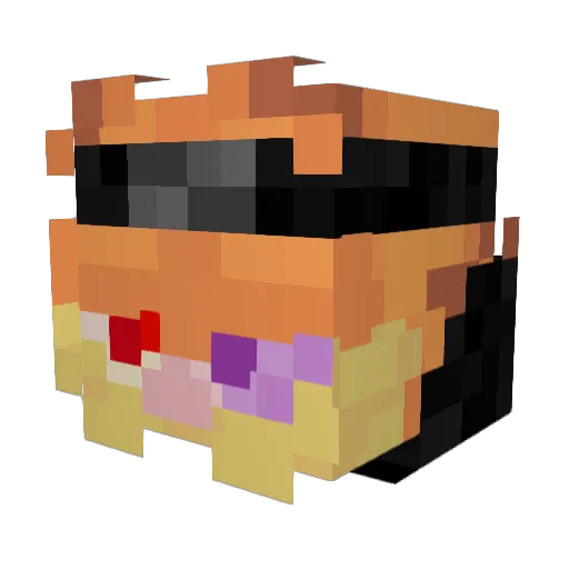 Yobbyster Minecraft avatar head, 3D render