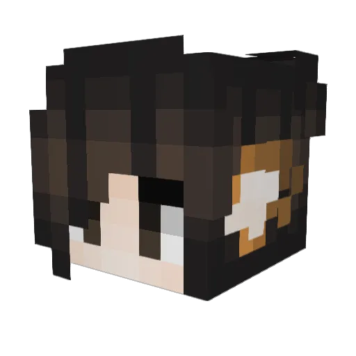 YobiFox Minecraft avatar head, 3D render