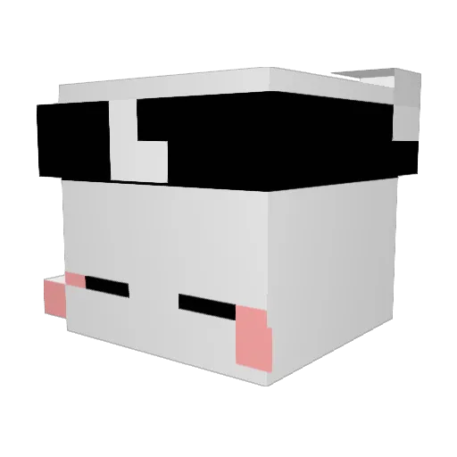 Yobono_ Minecraft avatar head, 3D render