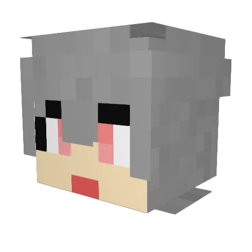 Yoca0903 Minecraft avatar head, 3D render