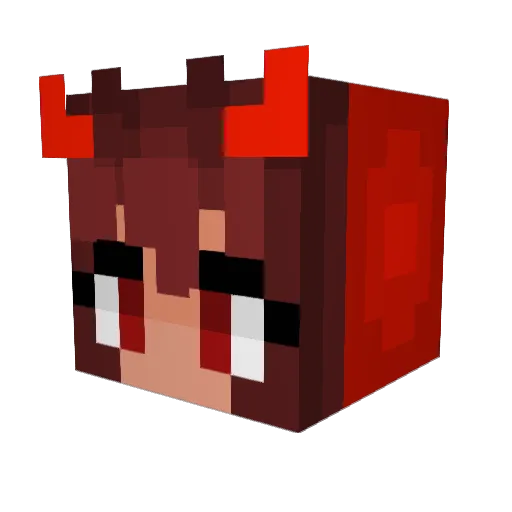 Yocechan Minecraft avatar head, 3D render