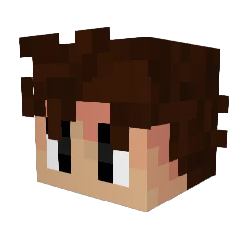 Yocking Minecraft avatar head, 3D render