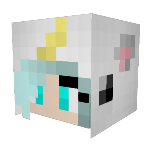 Yocorne Minecraft avatar head, 3D render