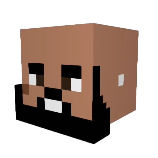Yoda04 Minecraft avatar head, 3D render