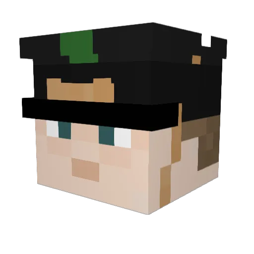 Yoda1014 Minecraft avatar head, 3D render