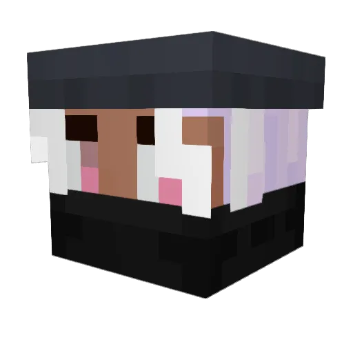 YodaPia Minecraft avatar head, 3D render