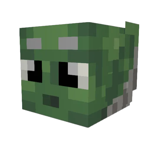Yoda_06 Minecraft avatar head, 3D render