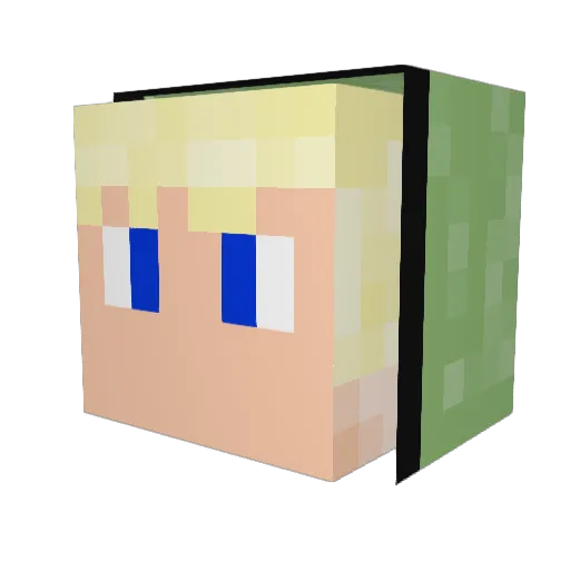 Yoda_743 Minecraft avatar head, 3D render
