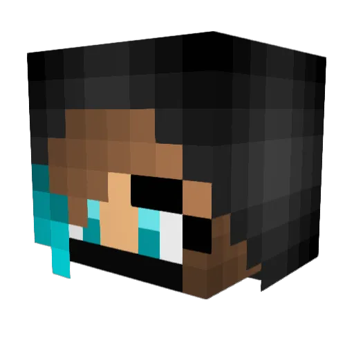 Yodababy Minecraft avatar head, 3D render