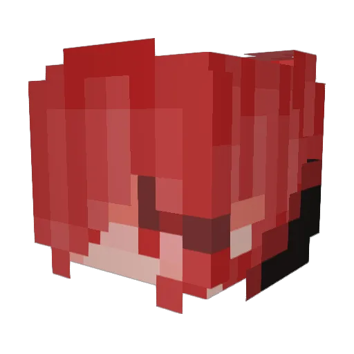Yodapowers_ Minecraft avatar head, 3D render