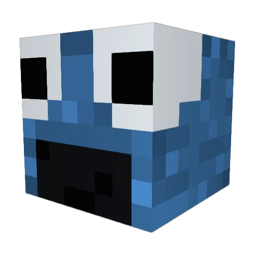 Yodas21 Minecraft avatar head, 3D render