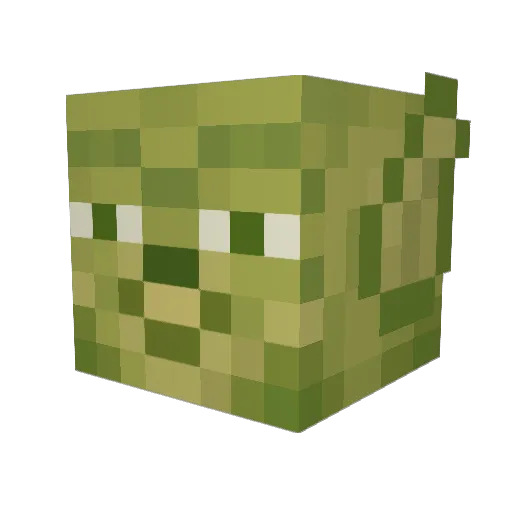 Yoders Minecraft avatar head, 3D render