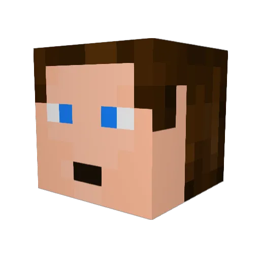 Yodix Minecraft avatar head, 3D render
