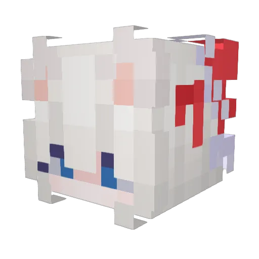 YoeeYoi Minecraft avatar head, 3D render