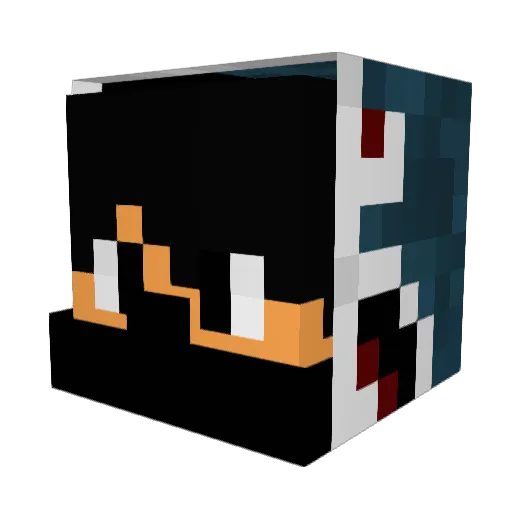 Yoekai Minecraft avatar head, 3D render