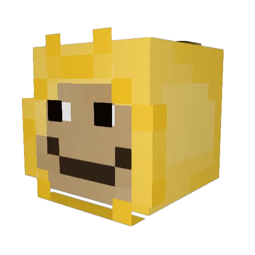 YoelSL Minecraft avatar head, 3D render