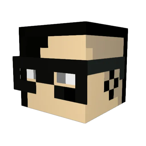 Yoelsus Minecraft avatar head, 3D render