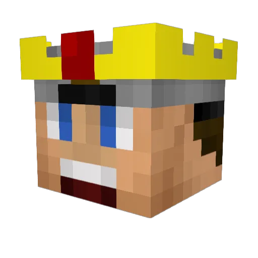 Yoeridb Minecraft avatar head, 3D render