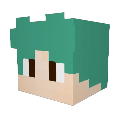 YogXolotl Minecraft avatar head, 3D render
