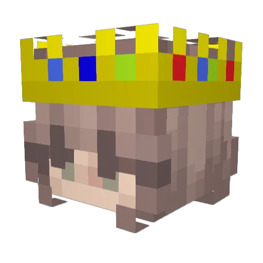 YogaBlocks Minecraft avatar head, 3D render