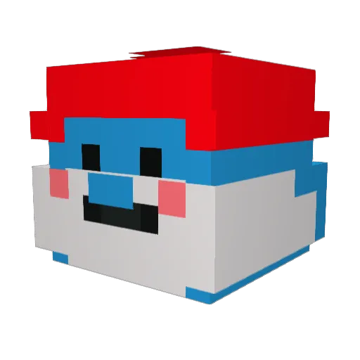 Yogart Minecraft avatar head, 3D render
