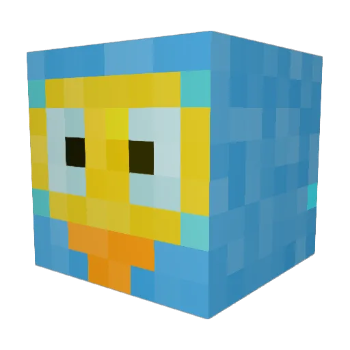 Yoghum Minecraft avatar head, 3D render