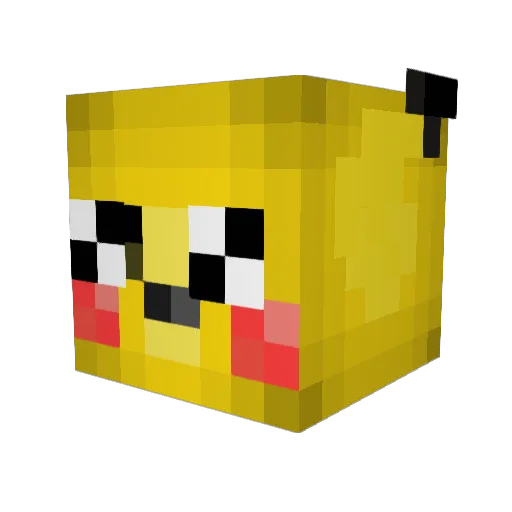 Yogibert Minecraft avatar head, 3D render