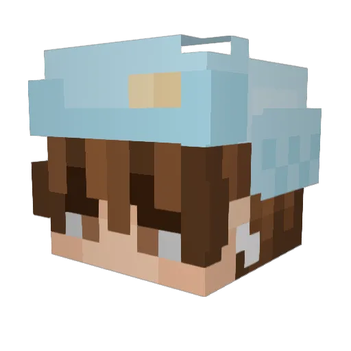 YogiiCraft Minecraft avatar head, 3D render