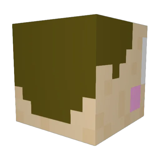 Yogorek Minecraft avatar head, 3D render