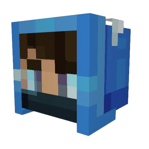 Yogret Minecraft avatar head, 3D render