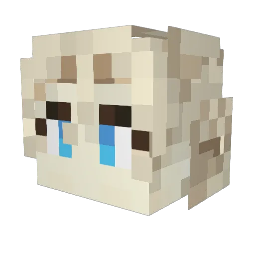 Yogst Minecraft avatar head, 3D render