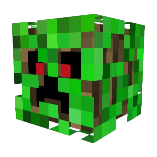 Yoguhrte Minecraft avatar head, 3D render