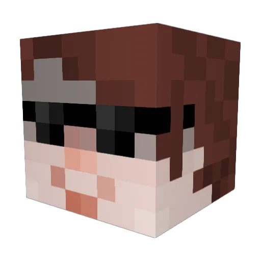 Yogurt_Rasins Minecraft avatar head, 3D render