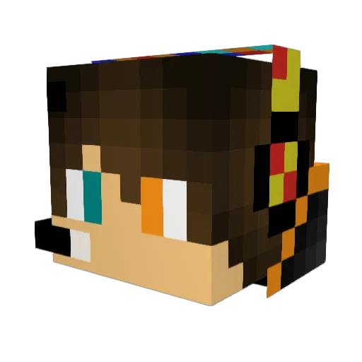Yohei0713 Minecraft avatar head, 3D render