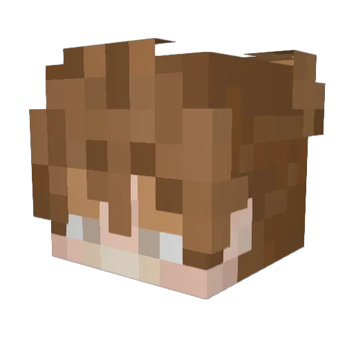Yohnvon Minecraft avatar head, 3D render