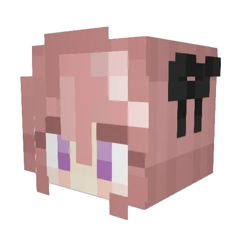 Yohon22 Minecraft avatar head, 3D render